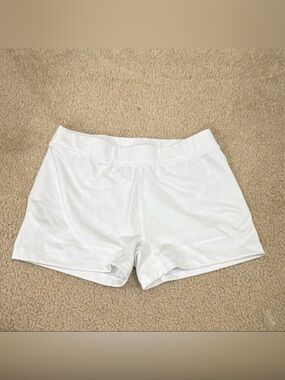 BCG Women's White Spandex Shorts with Elastic Waist